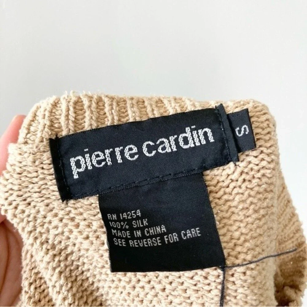NWT Pierre Cardin Vintage Silk‎ Crochet Sweater S